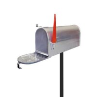 Amerikanischer Briefkasten US Mailbox Alu Silber mit STANDFUß