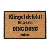 Kokosmatte DING DONG 40 x 60 cm Türmatte Fußabtreter Türmatte Zuhause natur DING DONG