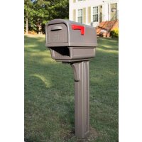 Mailbox mit Zeitungsfach und Standfuß Mocha
