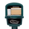 Mailbox mit Zeitungsfach und Standfuß grün