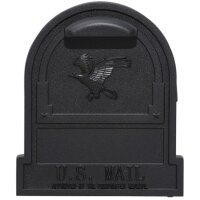 Original US-Mailbox Arlington schwarz lackiert mit eingeprägtem Adler