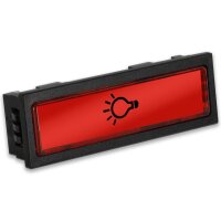 Flächenkontakt Klingelkontakt Klingeltaster Kunststoff braun mit Lichtsymbol unbeleuchtet rot