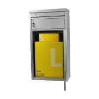 Safepost 65 TIAMAT Paketbox silbergrau inklusive 4 Schlüssel