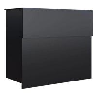Briefkasten Wandbriefkasten Cube Schwarz RAL 9005