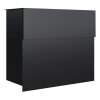 Briefkasten Wandbriefkasten Cube Schwarz RAL 9005