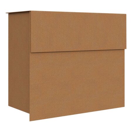 Briefkasten Wandbriefkasten Cube Rost RAL 8001