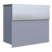 Briefkasten Wandbriefkasten Cube Grau Metallic mit...