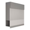 Briefkasten Wandbriefkasten Elegance Pro White Grau Metallic RAL 9007 mit weißer Acrylplatte