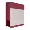 Briefkasten Wandbriefkasten Elegance Pro White Rot RAL 3004 mit wei&szlig;er Acrylplatte