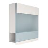 Briefkasten Wandbriefkasten Elegance Pro Blue Weiß RAL 9016 mit blauer Acrylplatte