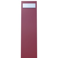 Standbriefkasten Mono Rot mit Edelstahlklappe RAL 3004