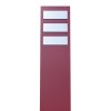 Standbriefkasten Mercur Rot mit Edelstahlklappe RAL 3004