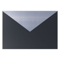 Briefkasten Wandbriefkasten Blitz Schwarz RAL 9005 mit Edelstahlklappe