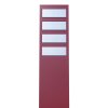 Standbriefkasten Turin Rot mit Edelstahlklappe RAL 3004