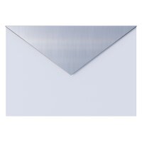 Briefkasten Wandbriefkasten Blitz Weiß RAL 9016 mit Edelstahlklappe