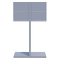 4-Fach Briefkastenanlage Standbriefkasten Tetris Grau Metallic RAL 9007