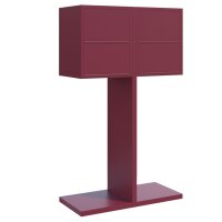 4-Fach Briefkastenanlage Standbriefkasten Tetris Rot RAL 3004