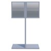 4-Fach Briefkastenanlage Standbriefkasten Tetris Grau Metallic RAL 9007 mit Edelstahlklappe