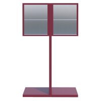 4-Fach Briefkastenanlage Standbriefkasten Tetris Rot RAL 3004 mit Edelstahlklappe