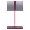 4-Fach Briefkastenanlage Standbriefkasten Tetris Rot RAL 3004 mit Edelstahlklappe