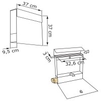 2-Fach Briefkastenanlage Standbriefkasten Elegance Grau Metallic RAL 9007 mit Edelstahlklappe