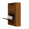 Design Paketkasten Postbox Paketbox Cortenstahl RAL 8001