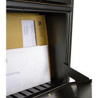 Briefkasten Wandbriefkasten Briefbox Schwarz / Gold
