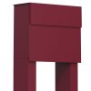 Briefkasten Standbriefkasten Cube Rot RAL 3004