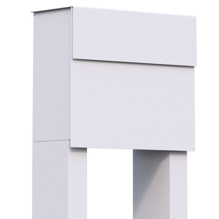 Briefkasten Standbriefkasten Cube Weiß RAL 9016