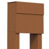 Briefkasten Standbriefkasten Cube Rost RAL 8001