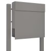 Briefkasten Standbriefkasten Elegance Grau Metallic RAL 9007