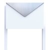 Briefkasten Standbriefkasten Blitz Weiß RAL 9016 mit Edelstahlklappe