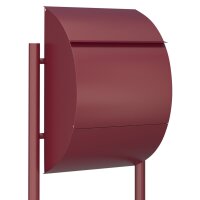 Briefkasten Standbriefkasten Round Rot RAL 3004