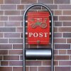 Edelstahl Standbriefkasten Briefkasten Mailbox Hammerschlag Nostalgie