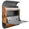 Edelstahl Standbriefkasten Briefkasten Mailbox Stahl Holz