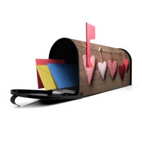Amerikanischer US Briefkasten Mailbox Herzen
