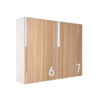 Briefkasten Wandbriefkasten Firona Weiß RAL 9016 mit Holzdekor-Front