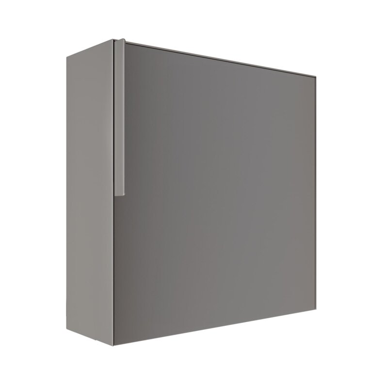 wandbriefkasten Grau mit Türe pulverbeschichtet schmales Design