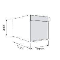 Doppel Briefkasten Standbriefkasten Square Schwarz RAL 9005 mit HPL-Front