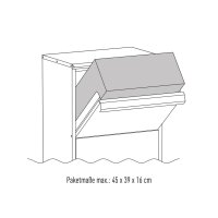 Design Paketkasten Postbox Paketbox Schwarz RAL 9005