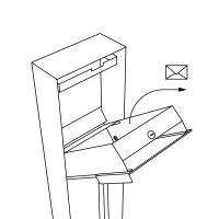 Briefkasten Standbriefkasten Firona Weiß RAL 9016 mit Holzdekor-Front