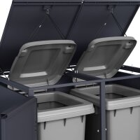 Doppel Mülltonnenbox verschiedene Designs wählbar